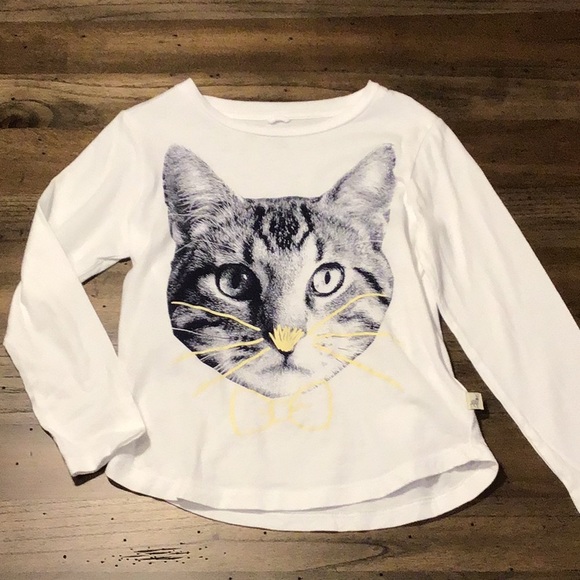 Stella Mccartney Kids Shirts Tops Large Cat Face Tee Size 4